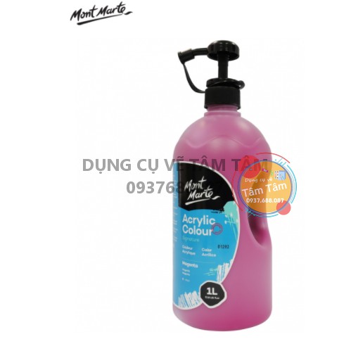 [ TÂM TÂM ]-Màu acrylic Mont Marte bình 1 Lít, Màu acrylic bình vòi Mont Marte 1 Lít-