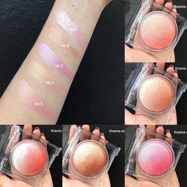 Má Hồng Sivanna Colors Rainbow Baked Blush HF370