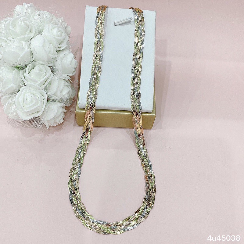 KIỀNG MỀM BẠC Ý XI 3 MÀU TẾT 5-HÀNG CAO CẤP