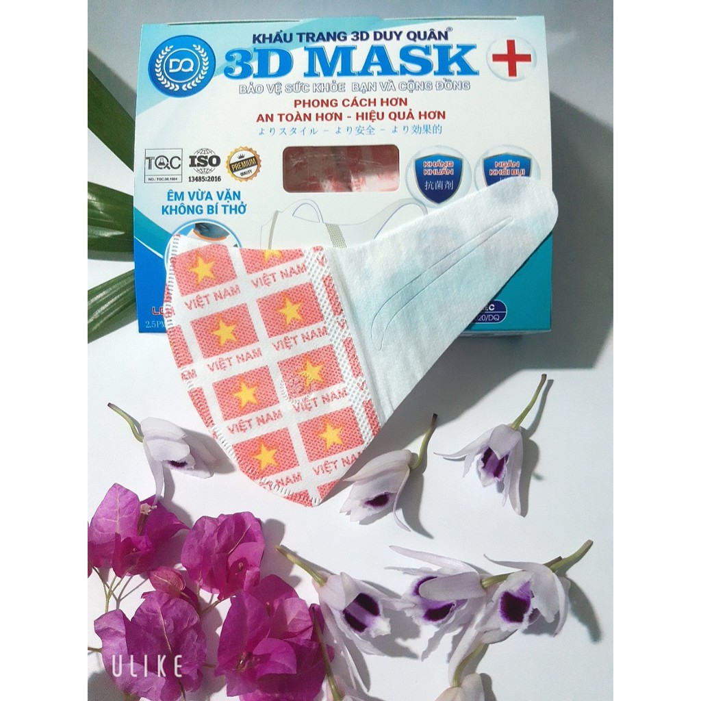 Combo 30 Chiếc Khẩu trang 3D Mask Duy quân -3D Masuji - 3D LV Quai Bền Vải Dày