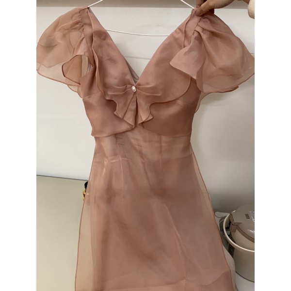 Áo dài vân anh scarlet size M chính hãng