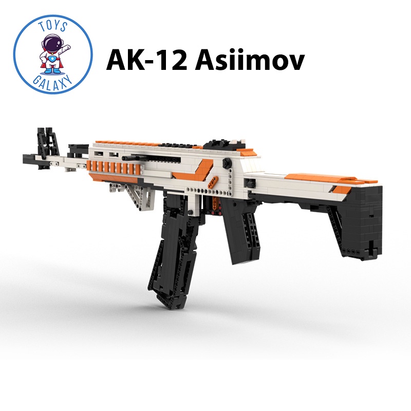 Đồ Chơi Lắp Ráp Kiểu LEGO PUBG Mô Hình AK-12 Asiimov Kevin183 / CSGO Free Fire Lửa Chùa