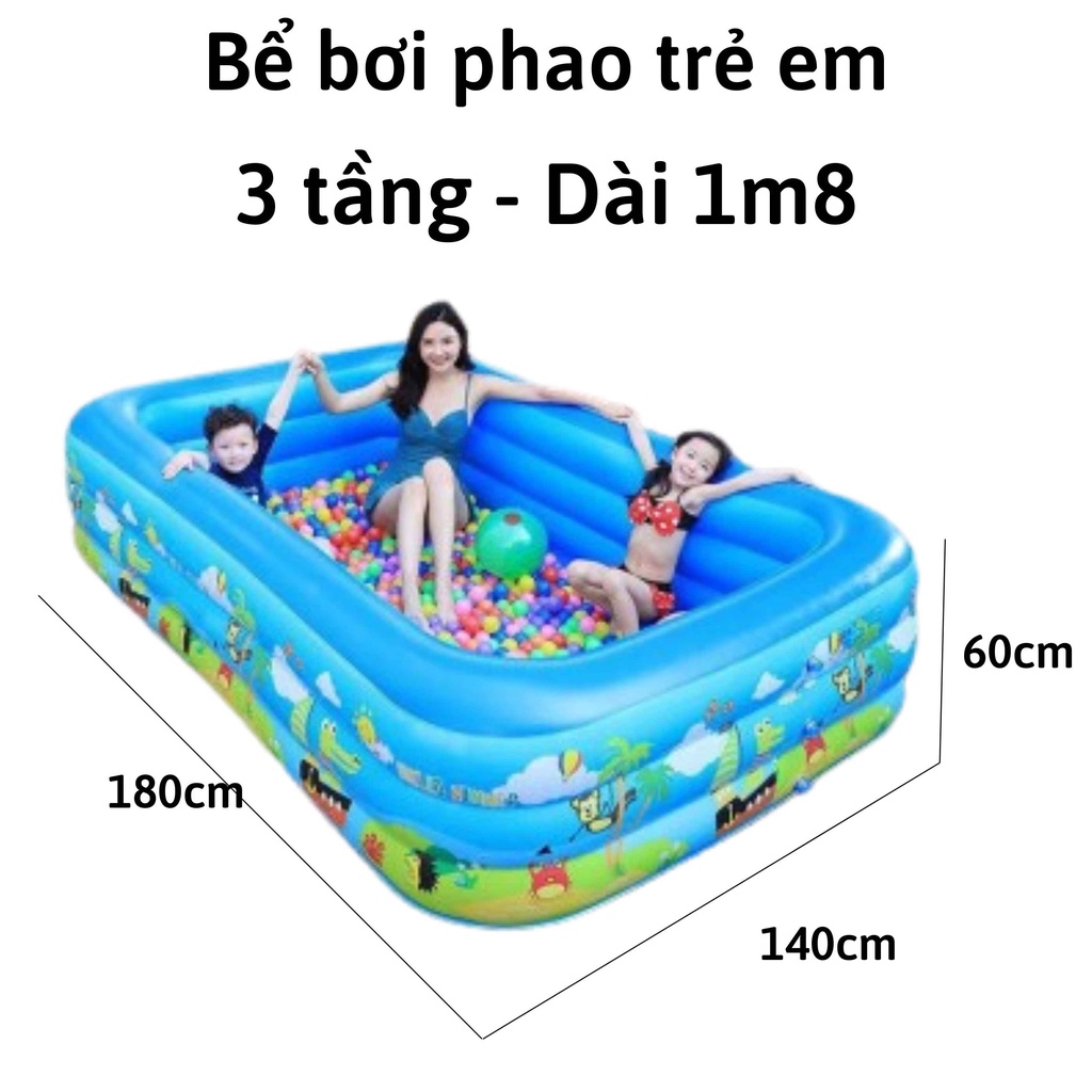 Bể Bơi Phao Cho Bé - Có Đáy Chống Trượt - Sản Phẩm Hot