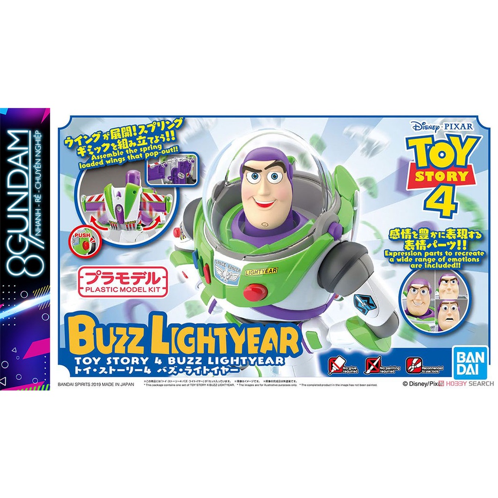 Mô Hình Lắp Ráp Cinema-Rise Toy Story 4 Buzz Lightyear (tặng kèm base)