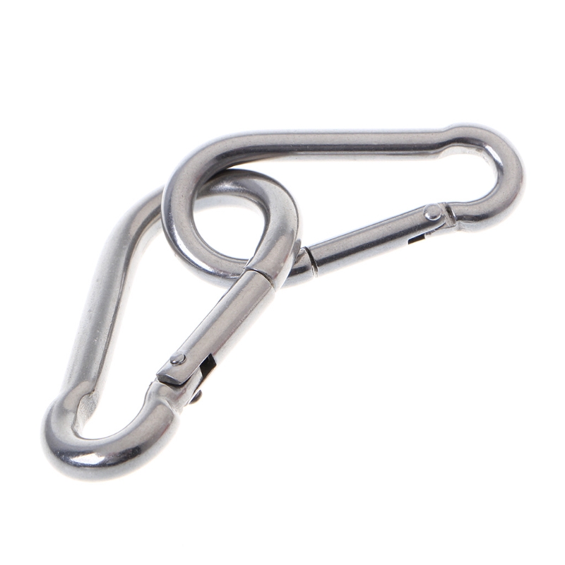 Móc khóa carabiner bằng thép không gỉ 304 khóa nhanh
