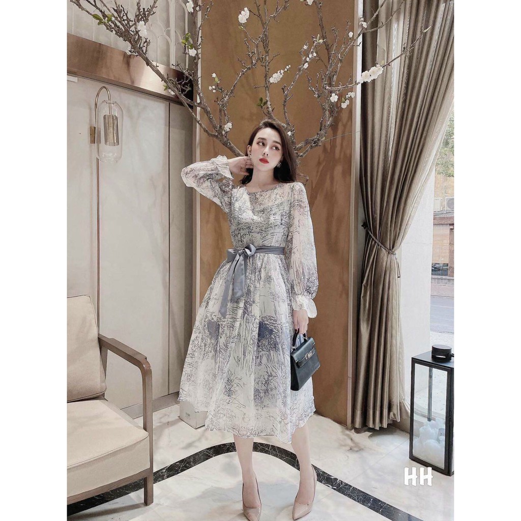 Đầm bầu thời trang thiết kế công sở dáng dài phong cách Hàn Quốc rẻ đẹp - Váy bầu đẹp giá rẻ