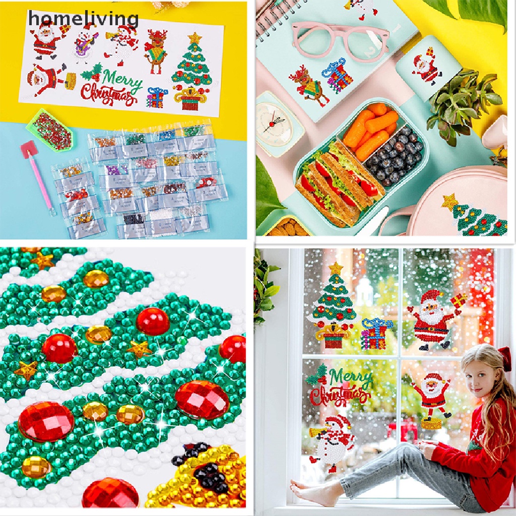 1 Bộ Tranh Đính Đá 5D Mini Tự Làm Họa Tiết Giáng Sinh Cho Người Mới Bắt Đầu
