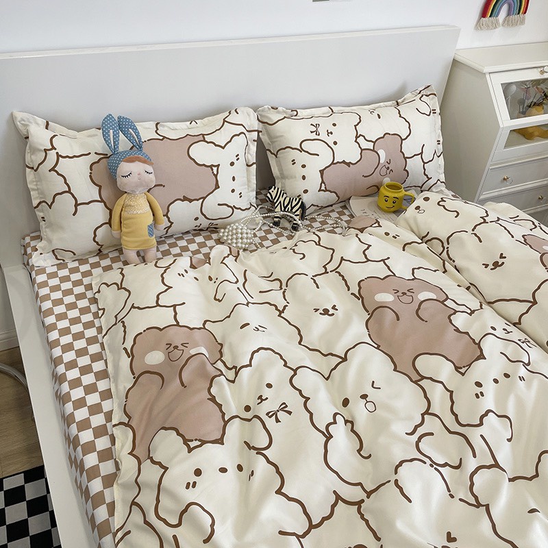 Bộ chăn ga cotton poly họa tiết thú cưng set 4 chăn ga gối cao cấp -hàng nhập khẩu loại 1 | BigBuy360 - bigbuy360.vn