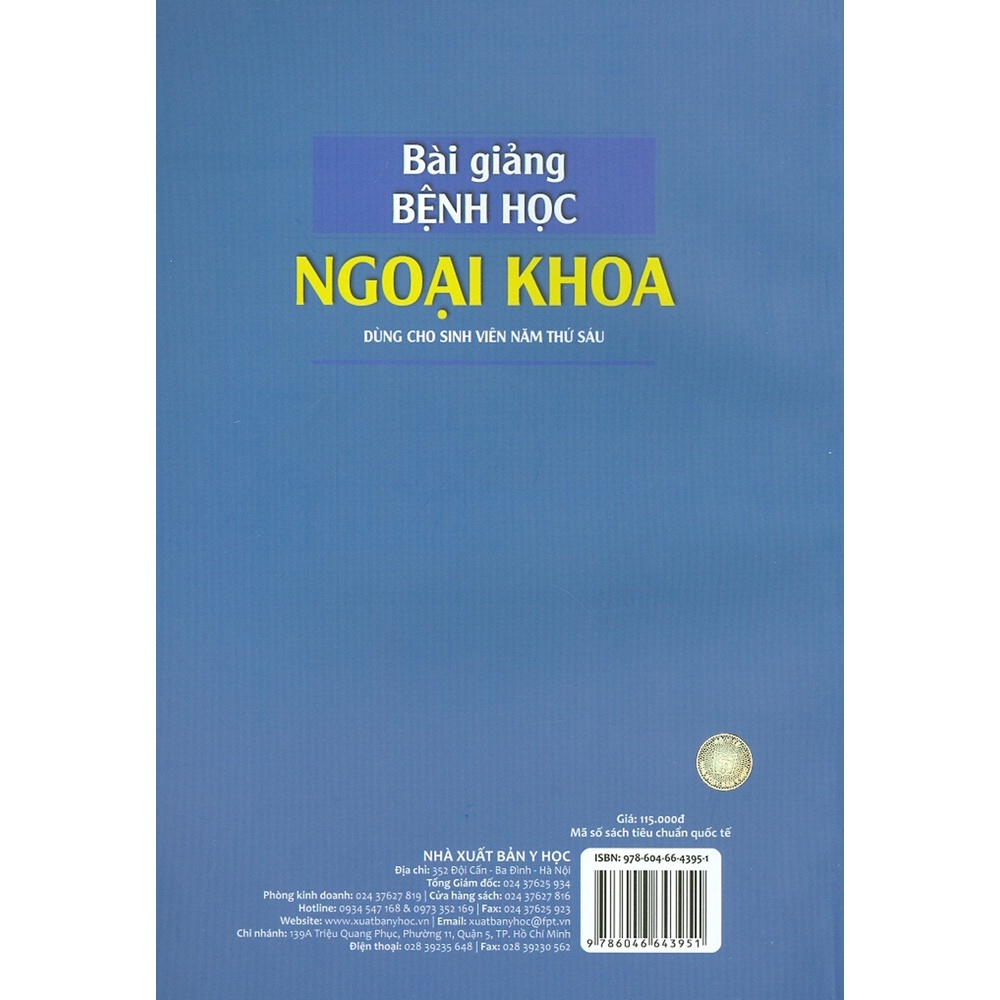 Sách - Bài Giảng Bệnh Học Ngoại Khoa (Dùng Cho Sinh Viên Năm Thứ Sáu)