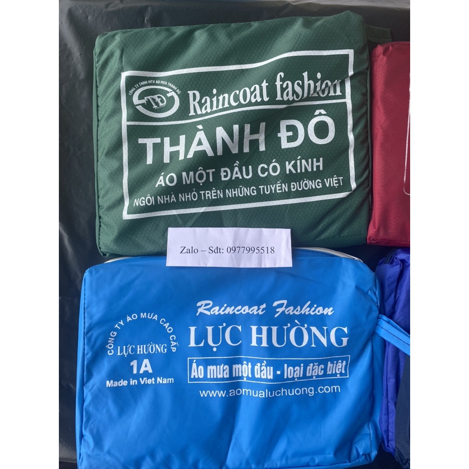 Áo Mưa Vải Dù 1 Đầu Cánh Rơi Có Lỗ Gương Siêu Bền