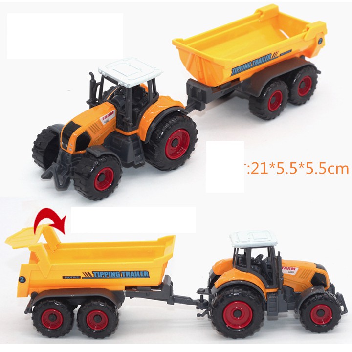 Đồ chơi nông trại gồm 2 đầu xe và 4 thùng xe - đồ chơi trẻ em