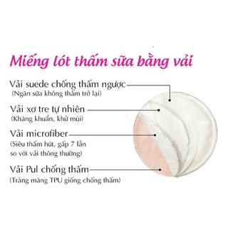 Miếng lót thấm sữa giặt được Babuu ( hộp 8 miếng)