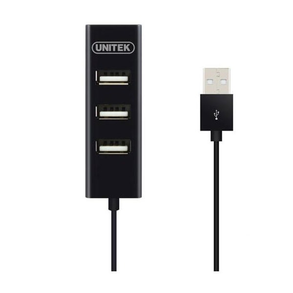 Hub USB 2.0 1 ra 4 cổng dây dài 80cm UNITEK Y-2140 - Hàng Chính Hãng