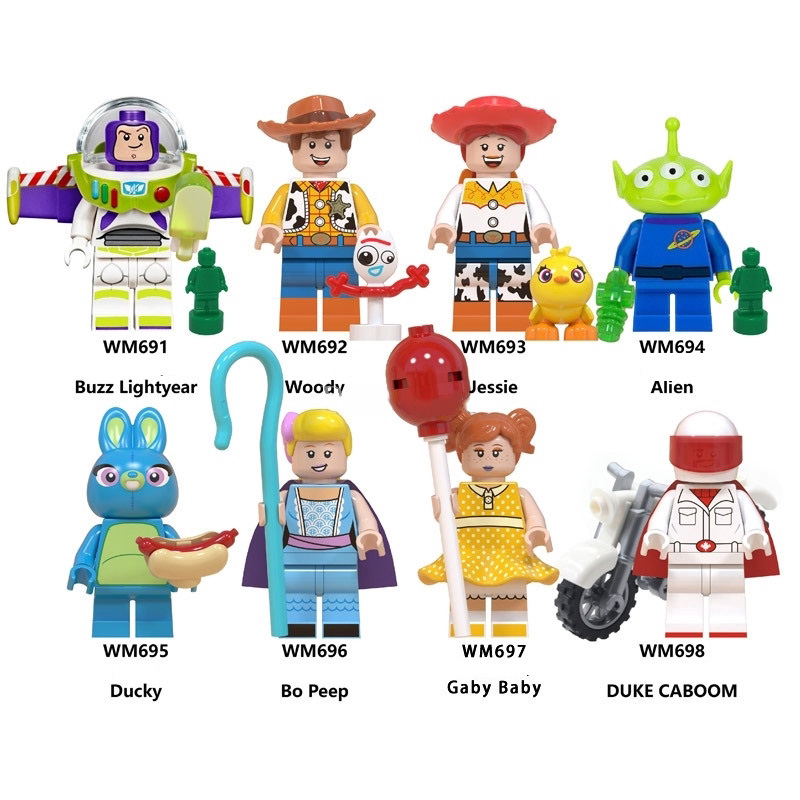 Bộ Đồ Chơi Lego Xếp Hình Buzz Lightyear Woody Wm6060 4 Mini 14 Kiểu Dáng Cho Bé