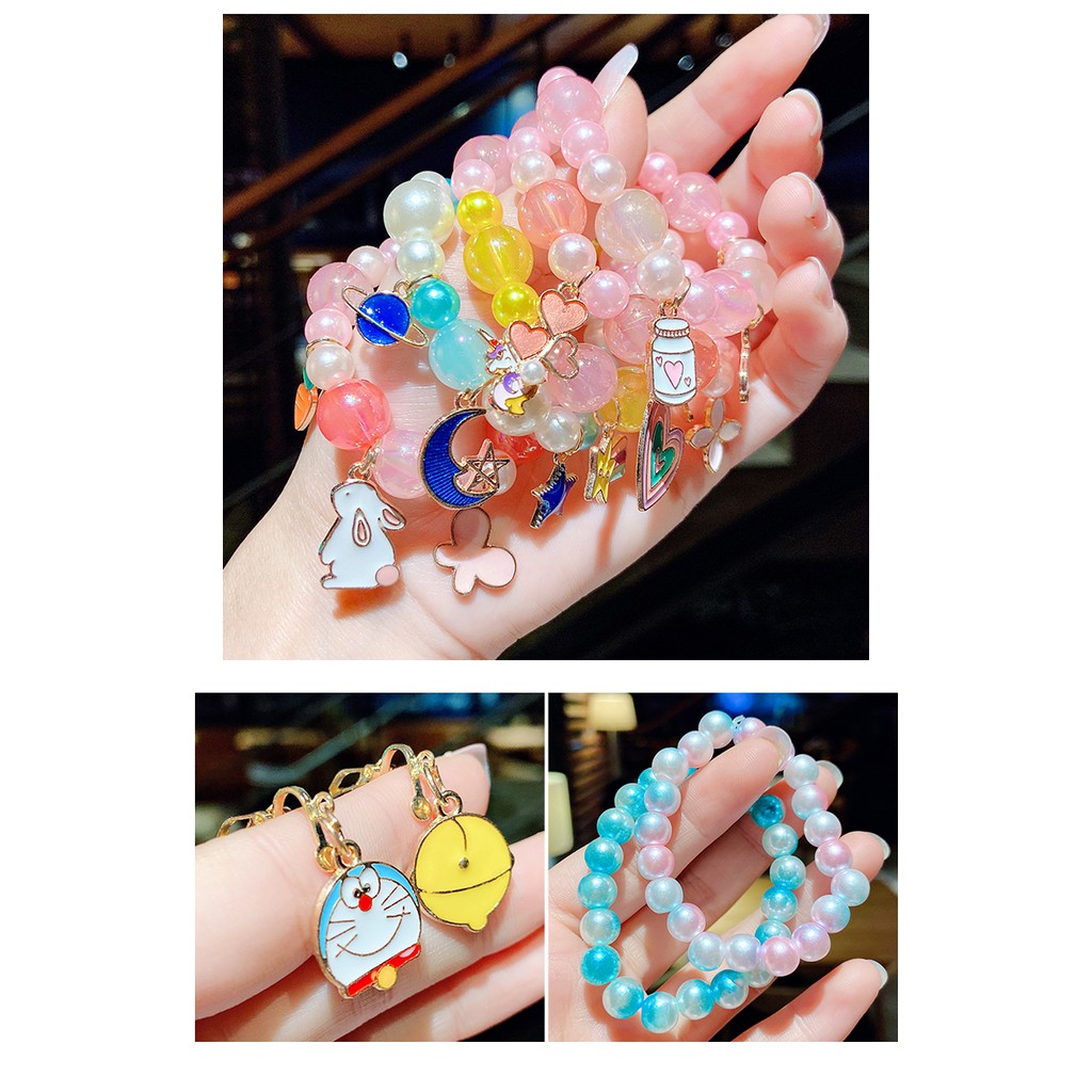 FREESHIP ĐƠN TỪ 50K_Set 3 món vòng tay + bông tai cho bé gái - CB011