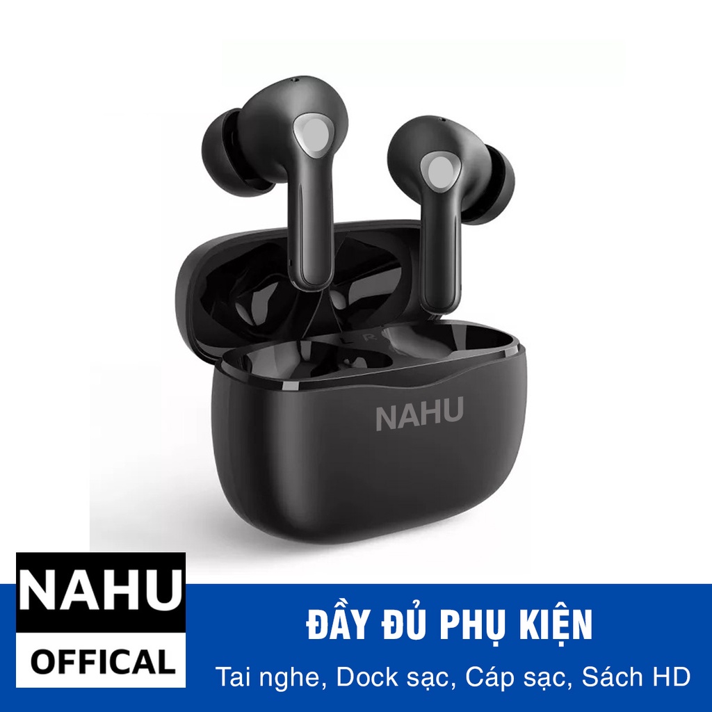 Tai Nghe Bluetooth Pro Màu Đen Chính Hãng NAHU True Wireless Không Dây Có Mic Chống Ồn Ko Dây Nhét Tai Nguyên Seal