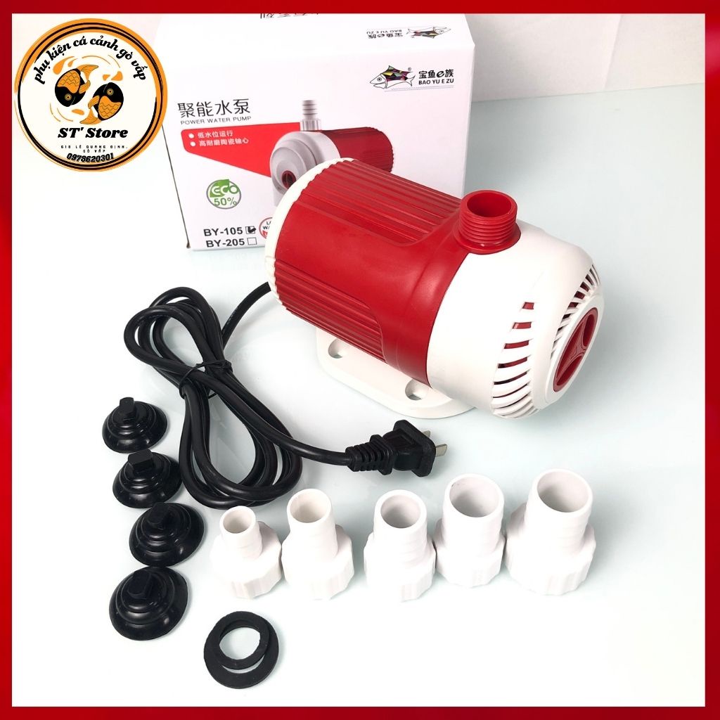 Máy bơm bể cá Baoyu BYB CÔNG SUẤT TỪ 800 L/H ĐẾN 6000 L/H, (BY-101,BY-102,BY-103,BY-104,BY-105,BY-106,BY-107) Siêu Êm