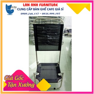 Ghế xếp cafe khung inox lưng cao vải lưới 1 mảnh ( LA-C020)