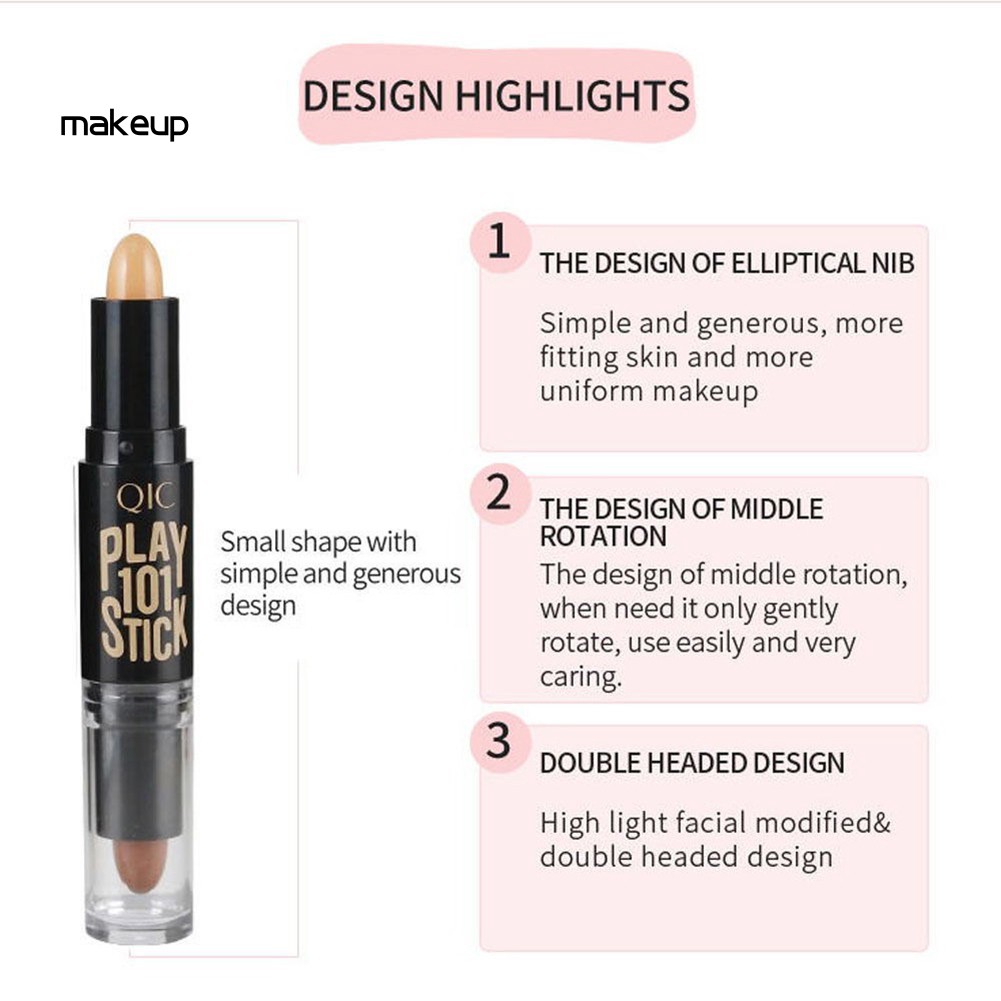 (hàng Mới Về) Thỏi Kem Che Khuyết Điểm Hai Đầu Kiêm Tạo Khối / Bắt Sáng Cao Cấp | BigBuy360 - bigbuy360.vn