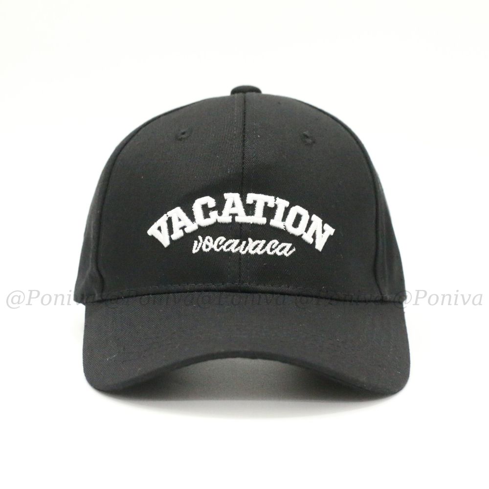Mũ lưỡi trai ❤️ Nón kết thêu chữ VACATION chất kaki cao cấp form unisex nam nữ VC536 phong cách Ulzzang PONIVA siêu hot