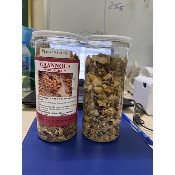 1kg Ngũ cốc nguyên hạt Granola vị Ca cao mật ong