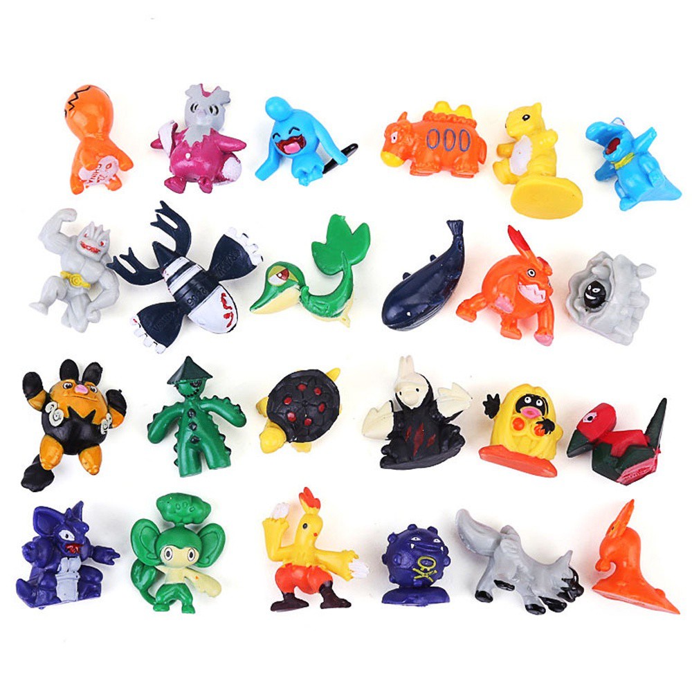 Set 24-120 mô hình đồ chơi nhân vật Pikachu hoạt hình cỡ 2-4cm