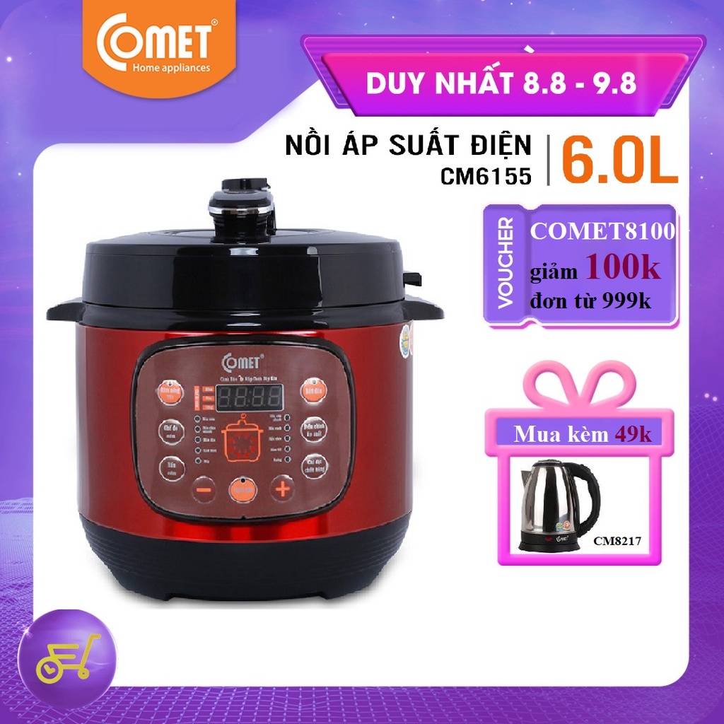 Nồi áp suất điện 6.0L Comet - CM6155