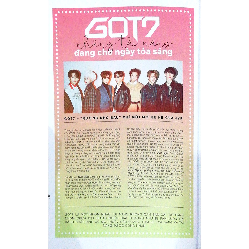 Sách GOT7 Fanbook - Tuổi Teen