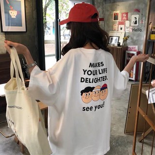 Áo Thun Tay Lỡ Nam Nữ Hoạt Hình Siêu Cute | Hàng Cotton Dày Mịn