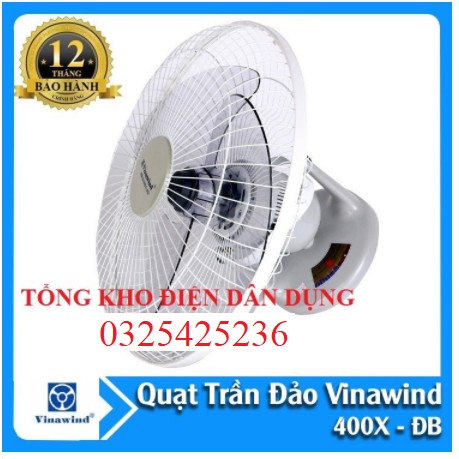 [CHÍNH HÃNG] Quạt trần đảo Vinawind QTĐ400X-ĐB điều khiển từ xa