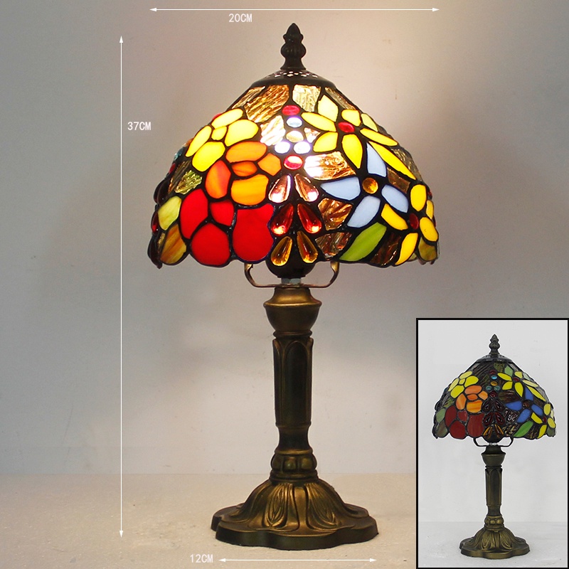 Đèn Bàn Phòng Khách/Phòng Ngủ 20cm Phong Cách Tiffany