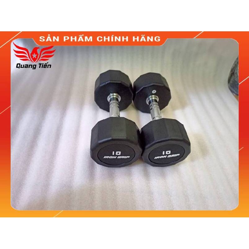 Tạ tay bọc cao su Iron Grip 10 kg (1 chiếc)