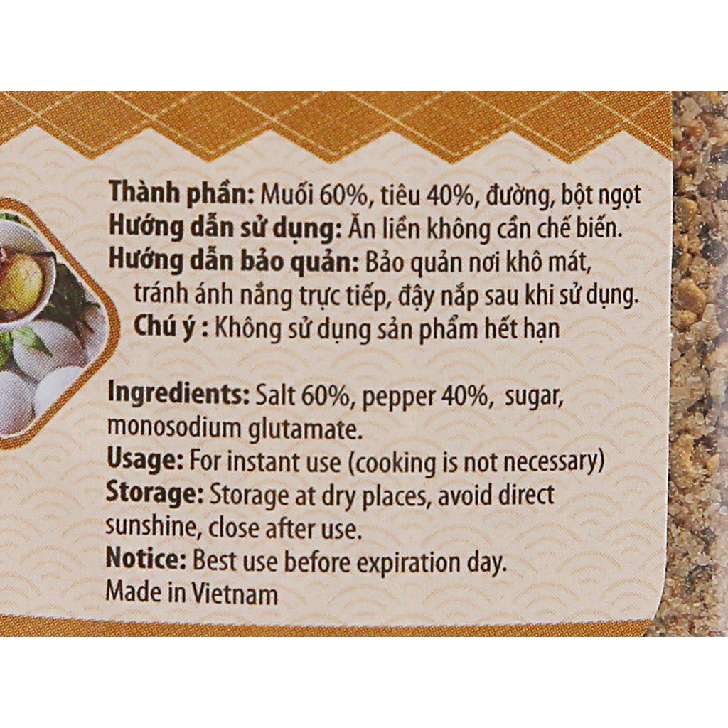 Muối tiêu chanh Phú Quốc SÁNG LỢI - hũ nắp đen  - đặc sản Phú Quốc