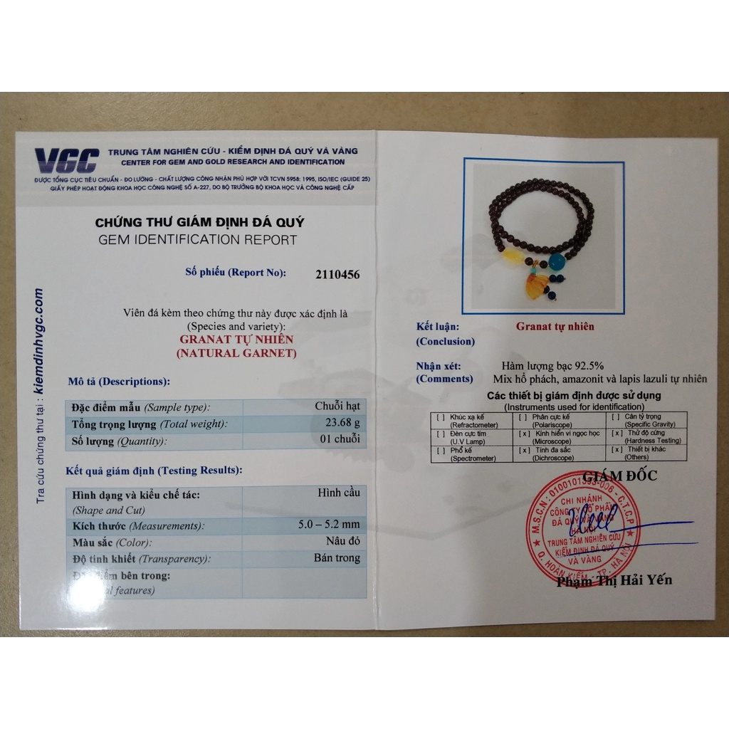 VT134 Vòng tay nữ chuỗi hạt thạch lựu đỏ hạt 5mm mix charm đá xanh