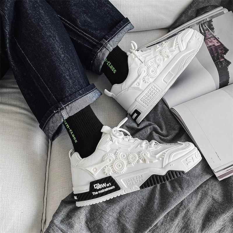 Giày thể thao đế dày tăng chiều cao thông thoáng phong cách mùa hè cho nam