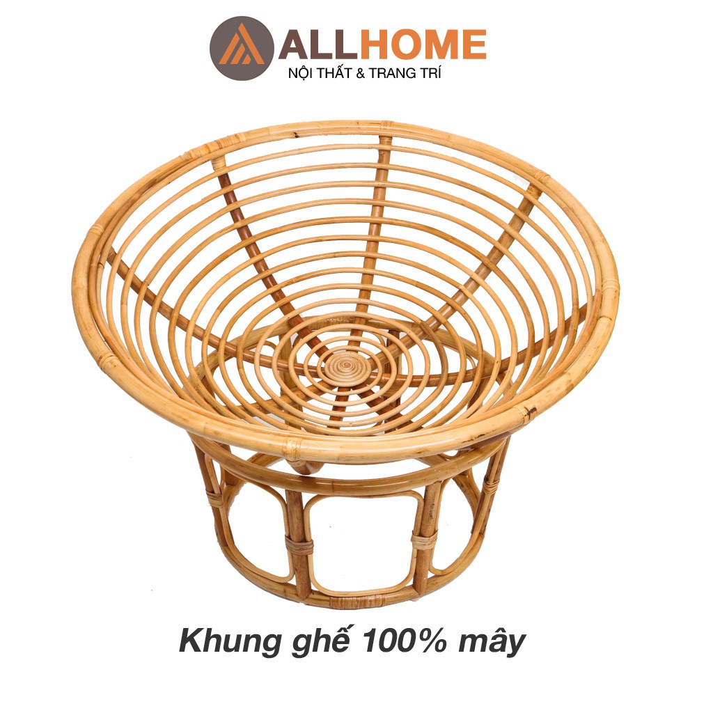 Ghế Thư Giãn Papasan ALLHOME Ghế Mây Tự Nhiên, Trang Trí Nhà Cửa Home Stay Cafe ( Nện Tùy Chọn Màu )