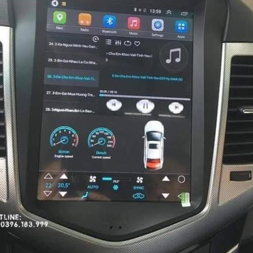 Màn hình Tesla Android 12.4 inc cho Cruze/Lacetti 2008-2014 .