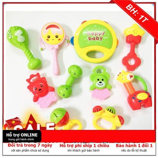 [Nhựa Siêu Bền] ĐỒ CHƠI TRẺ EM - XÚC XẮC TRẺ EM 10 CHI TIẾT - ĐỒ CHƠI SƠ SINH - Hấu Dâu Shop