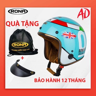 Mũ bảo hiểm 3/4 RONA tem Leopard dành cho nam và nữ đi xe máy