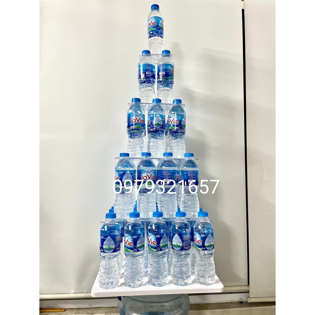 Khay mica bày tháp nước đền, đình chùa, nhà thờ 7 tầng