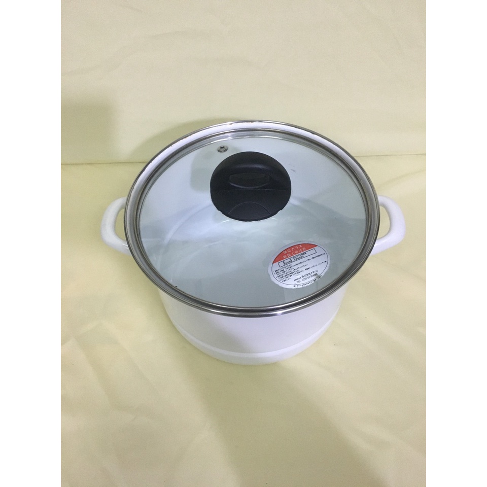 Nồi men luộc nội địa Nhật, size 24cm, cao 15.5cm (mã 701), Dùng được bếp từ