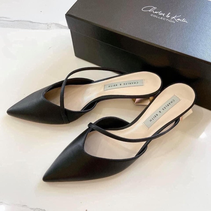 Giày cao gót nữ CNK, sục nữ mũi nhọn nhẹ nhàng thanh lịch CK299