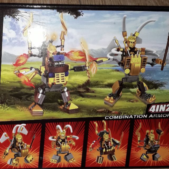 Lắp ráp 1 hộp LegoNinja Rôbot 61020 có nhiều chi tiết bằng nhựa ABS