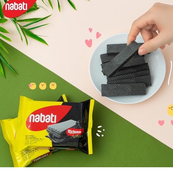 [FREESHIP-MUA NHIỀU GIẢM GIÁ]Bánh Xốp Richeese Black Nabati Phô Mai Đen 50g