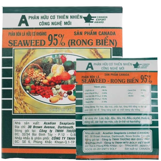 Phân Bón Lá - SEAWEED Rong Biển 95%, Phân Bón Lá Hữu Cơ Rong Biển, Phân Hữu Cơ Rong Biển