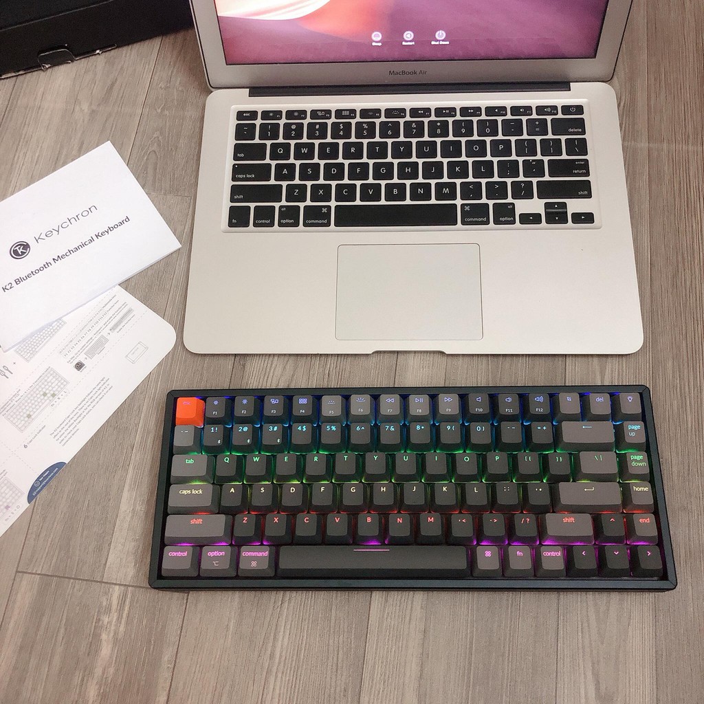 Bàn phím cơ không dây Keychrone K2 RGB thân hợp kim Metal nhôm Fullbox new 100% | BigBuy360 - bigbuy360.vn