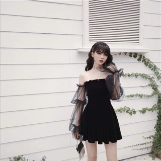 Váy trễ vai kèm ảnh thật