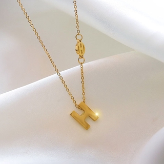 Vòng cổ mạ vàng 18k mặt chữ h thời trang cho nữ