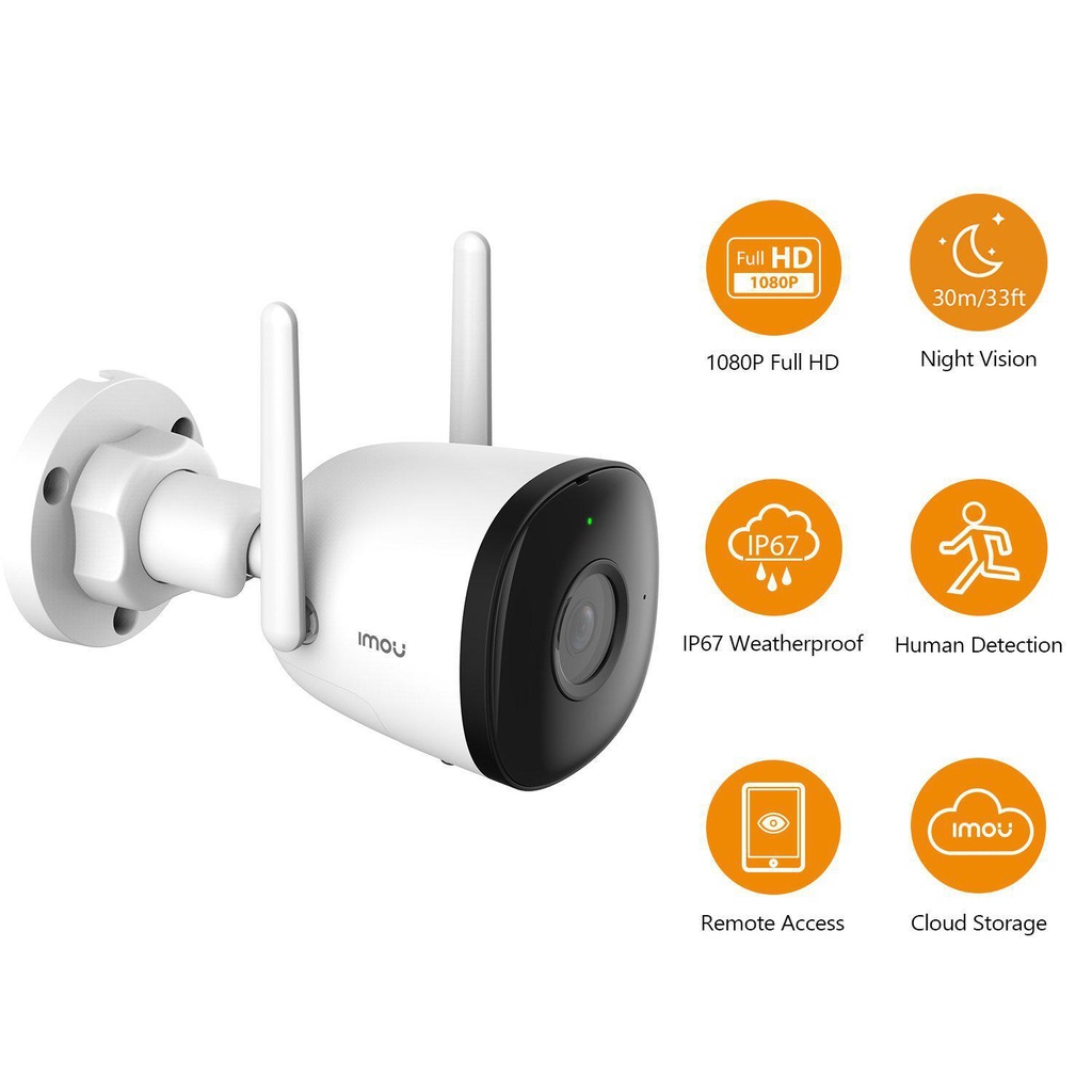 CAMERA IPC WIFI IMOU F22P - NGOÀI TRỜI FULL HD 1080P -Angten đôi và MIMO - Chống nước IP67