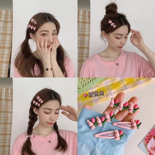 Kẹp tóc hình hoa tulip xinh xắn phong cách Hàn Quốc
